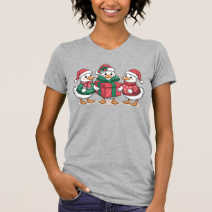 Schattigee Kerst Eenden Cartoon Art-68105 T-shirt