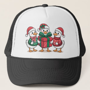 Schattigee Kerst Eenden Cartoon Art-68105 Trucker Pet