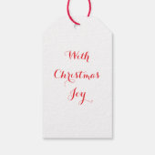 Schattigee Kerst Eenhoorn Gift Label Cadeaulabel (Achterkant)