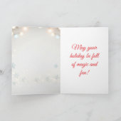 Schattigee Kerst Eenhoorn Kaart (Binnen)