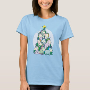 Schattigee Kerst Eenhoorn Tree T-shirt