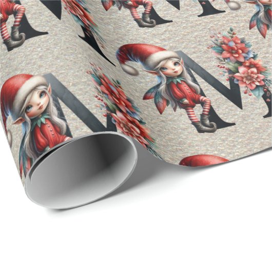 Schattigee Kerst Elf Feestbrief M Cadeaupapier (Rol Hoek)