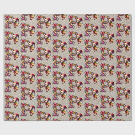 Schattigee Kerst Elf Feestbrief P Cadeaupapier (Vlak)