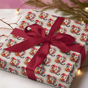 Schattigee Kerst Elf Feestbrief Q Cadeaupapier