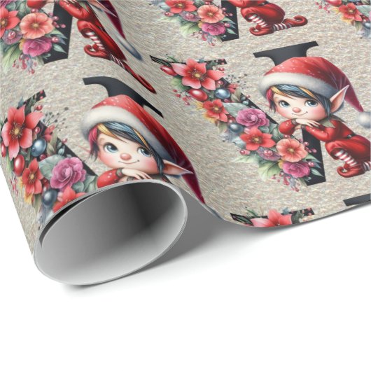 Schattigee Kerst Elf Feestbrief V Cadeaupapier (Rol Hoek)