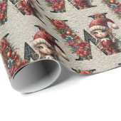 Schattigee Kerst Elf Feestbrief W Cadeaupapier (Rol Hoek)