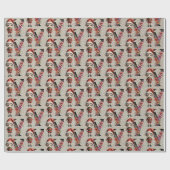 Schattigee Kerst Elf Feestbrief Y Cadeaupapier (Vlak)