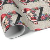 Schattigee Kerst Elf Feestbrief Z Cadeaupapier (Rol Hoek)