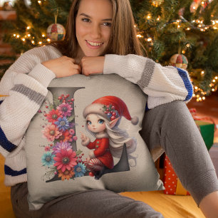 Schattigee Kerst Elf Feestelijke L Faux Tan Leathe Kussen