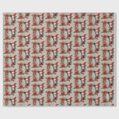 Schattigee Kerst Elf Feestelijke letter D Cadeaupapier (Vlak)