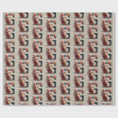 Schattigee Kerst Elf Feestelijke letter G Cadeaupapier (Vlak)