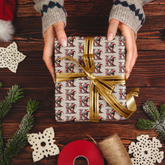 Schattigee Kerst Elf Feestelijke letter K Cadeaupapier