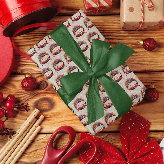 Schattigee kerst elf feestelijke letter O Cadeaupapier