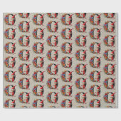 Schattigee kerst elf feestelijke letter O Cadeaupapier (Vlak)