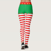 Schattigee kerst elf gestreept leggings (Achterkant)