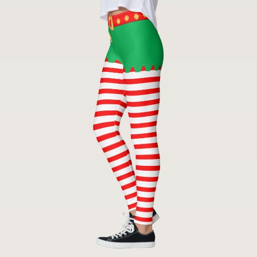 Schattigee kerst elf gestreept leggings (Links)