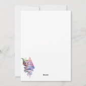 Schattigee kerst elf in delicate paarse kleuren feestdagenkaart (Achterkant)