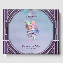 Schattigee kerst elf in delicate paarse kleuren
