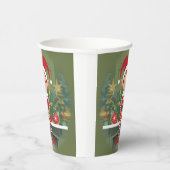 Schattigee kerst elf op plank papieren bekers (Rechts)