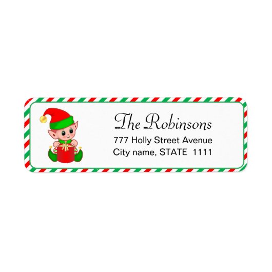 Schattigee Kerst Elf op White Label (Voorkant)