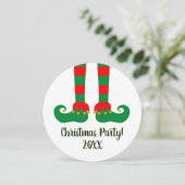 Schattigee Kerst Elf Vakantie feest Kaart (Staand voorkant)