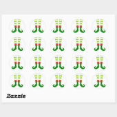 Schattigee kerst elf voeten ronde sticker (Vel)