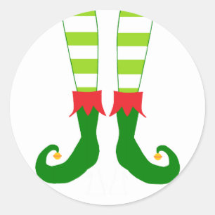Schattigee kerst elf voeten ronde sticker