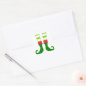 Schattigee kerst elf voeten vierkante sticker (Envelop)