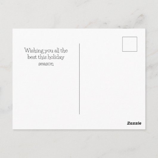 Schattigee kerst- en vakantiewensen op pleinen briefkaart (Achterkant)