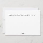 Schattigee kerst- en vakantiewensen op pleinen feestdagenkaart (Achterkant)