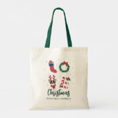 Schattigee Kerst Familienaam Overeenkomende Vakant Tote Bag (Achterkant)