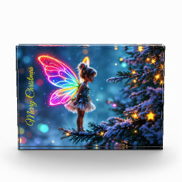 Schattigee kerst fee gradient neon vleugels fotoblokken