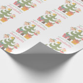 Schattigee Kerst feeën aangepaste naam Cadeaupapier (Hoek)