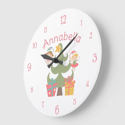Schattigee Kerst feeën aangepaste naam Grote Klok (Hoek)