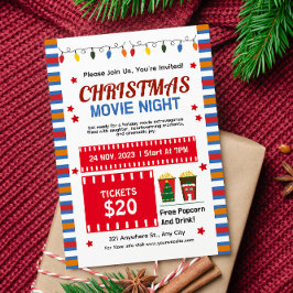 Schattigee kerst film nacht kaart