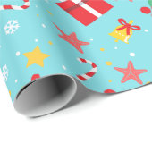 Schattigee kerst flamingo's cadeaupapier (Rol Hoek)