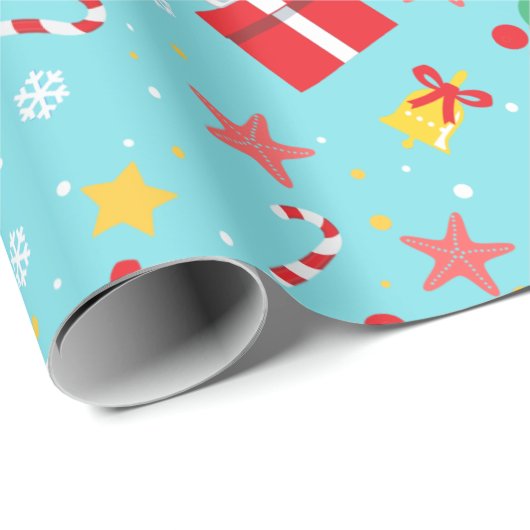 Schattigee kerst flamingo's cadeaupapier (Rol Hoek)