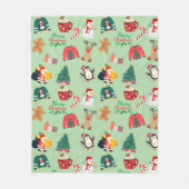 Schattigee kerst fleece deken (Voorkant)