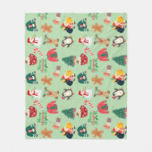 Schattigee kerst fleece deken (Voorkant)