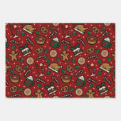 Schattigee Kerst Food Wrapping Paper Set van 3 (Voorkant 3)
