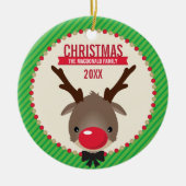 SCHATTIGEE KERST FOTO ORNAMENT :: rendier rudolf (Voorkant)