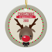 SCHATTIGEE KERST FOTO ORNAMENT :: rendier rudolf (Voorkant)