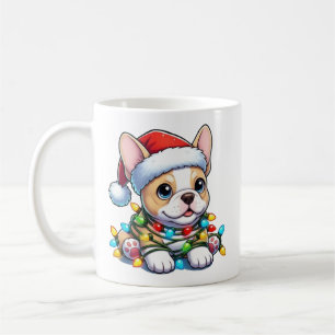 Schattigee kerst Franse Bulldog Mok