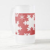 Schattigee kerst Frosted Glass Mok! Matglas Bierpul (Voorkant links)