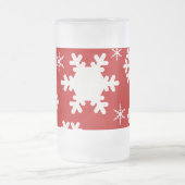 Schattigee kerst Frosted Glass Mok! Matglas Bierpul (Center)