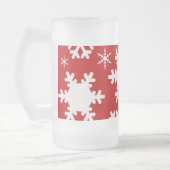 Schattigee kerst Frosted Glass Mok! Matglas Bierpul (Links)