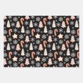 Schattigee Kerst Gingerbread Cookies Sneeuwvlokken Inpakpapier Vel (Voorkant 2)