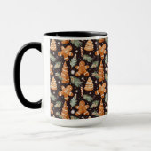 Schattigee Kerst Gingerbread en Tree Pattern Mok (Links)