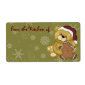 Schattigee Kerst Gingerbread Keuken Labels (Voorkant)