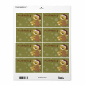 Schattigee Kerst Gingerbread Keuken Labels (Full Sheet)